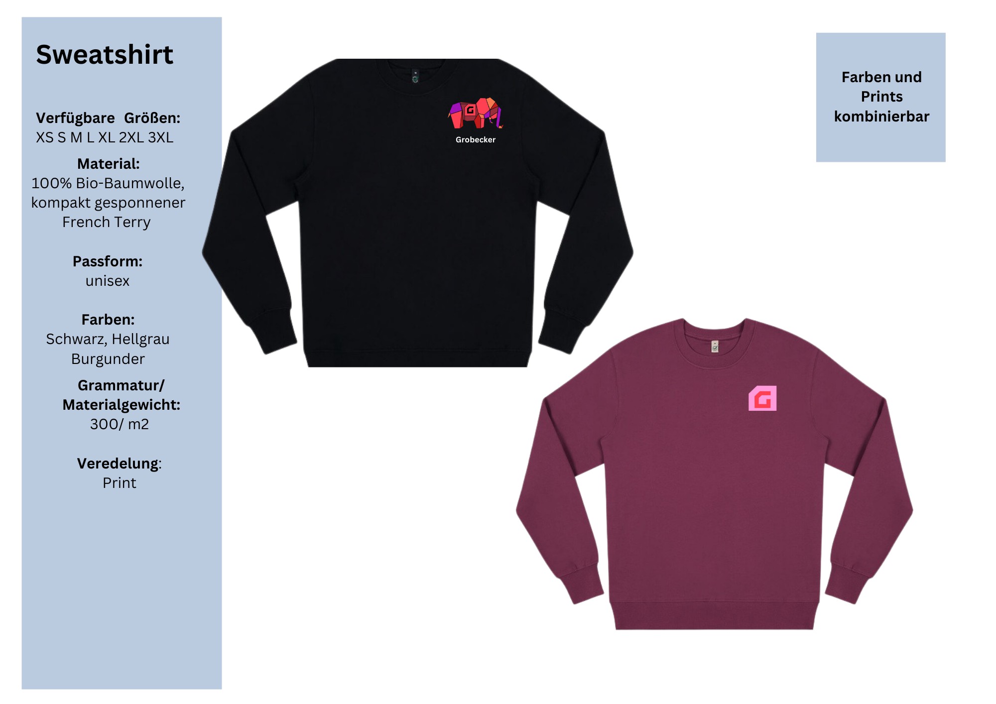 13 2 - Grobecker Sweatshirt Logo klein