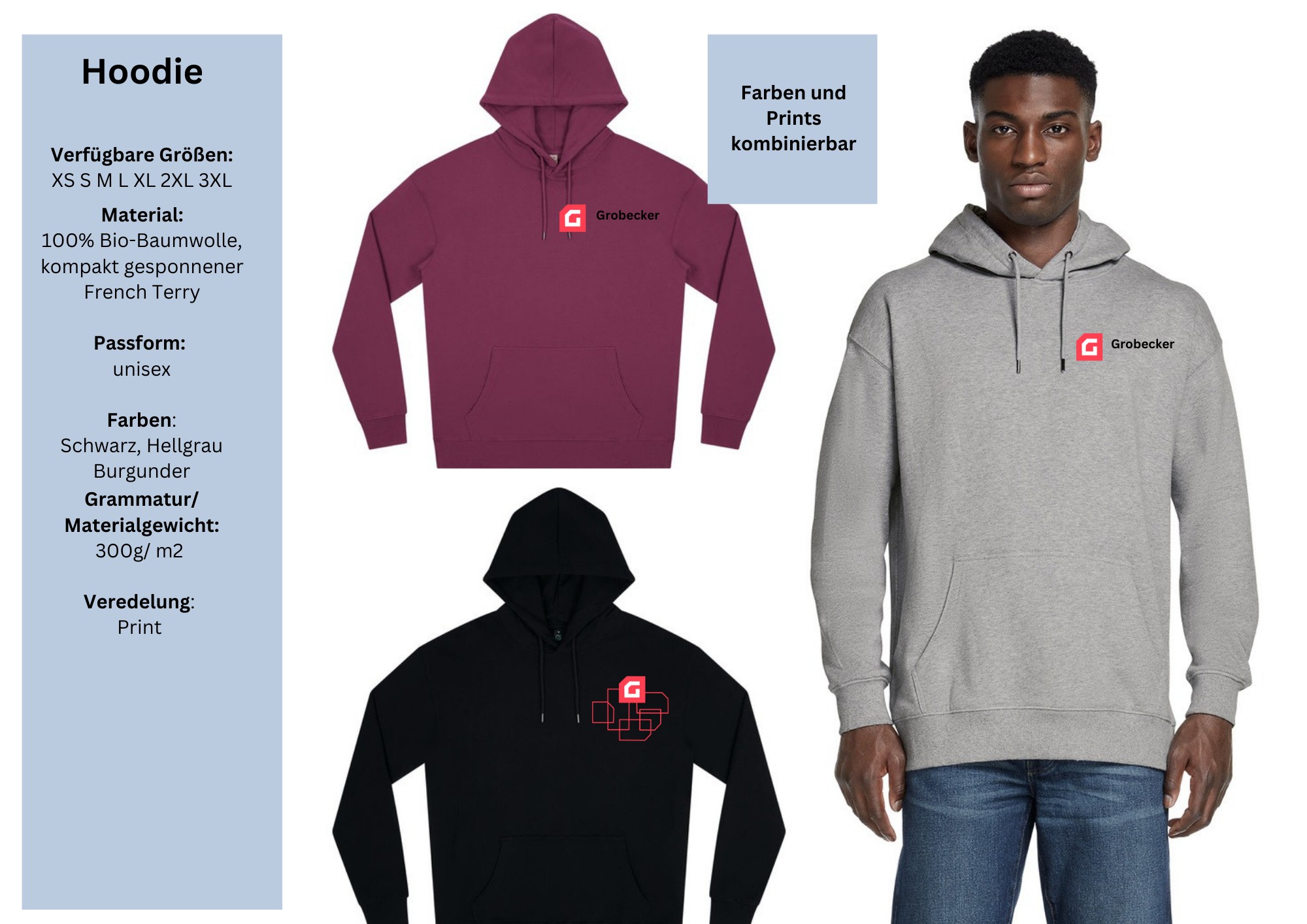 16 1 - Grobecker Hoodie Logo klein