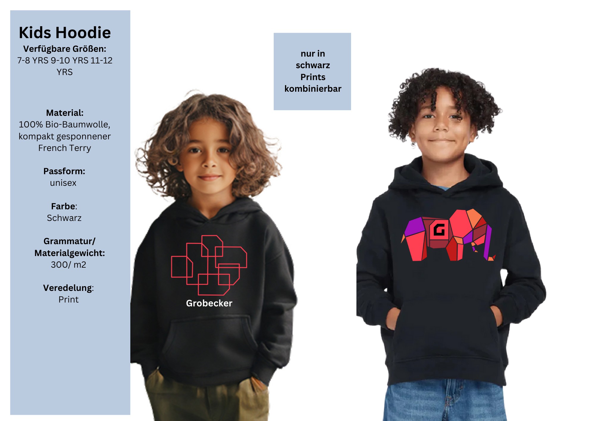 30 1 - Grobecker Kids- Hoodie Logo groß