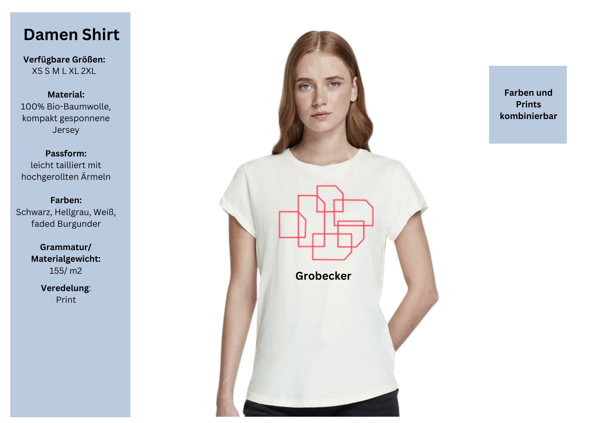 8 2 - Grobecker Mädels T-Shirt Logo groß